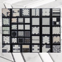 BOTON STONE usine moderne blanc poli cuisine dosseret salle de bain sol mur hexagonal 30x30 marbre mosaïque carrelage