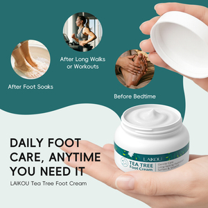 <span class=keywords><strong>Crème</strong></span> pour les <span class=keywords><strong>pieds</strong></span> à l'arbre à thé LAIKOU, soin rajeunissant des <span class=keywords><strong>pieds</strong></span>, soin doux des <span class=keywords><strong>pieds</strong></span>, peau rugueuse et craquelée, hydratation profonde, <span class=keywords><strong>crème</strong></span> pour le corps, les jambes, les coudes, 60g - Product Image 6