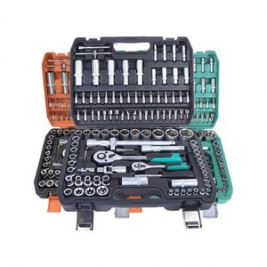 108 pièces outils de réparation automobile en acier ensemble d'outils à main ménagers étui rigide personnalisable clé OEM clé à cliquet à douille pour voiture - Product Image 4