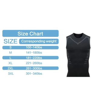 Wholesale Ionic Shaping <b>Vest</b> for Men Ice-Silk Slimming Body Shaper Compression Shirts Top Tummy Control Sleeveless Fitness Shirt - Product Image 3