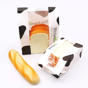 Sacs en papier d'emballage de pain de <span class=keywords><strong>boulangerie</strong></span> de catégorie comestible avec la fenêtre en plastique - Product Image 6