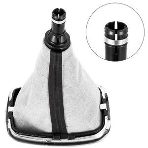 Cache-poussière pour pommeau de levier de vitesse de voiture, pour Bora Golf 4 GTI, ligne noire et rouge, cuir lavable, 5 ou 6 vitesses - Product Image 1