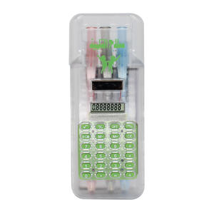 Рекламный подарок электронный цифровой студенческий калькулятор с пеналом для студентов - Product Image 2