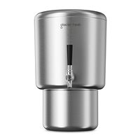 Sistema de Filtración de Agua por Gravedad GLACIER FRESH PC04 de Acero Inoxidable 2.25G, Reduce Metales Pesados y PFAS, Cumple con los Estándares SGS