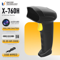 Escáner de Código de Barras Portátil Xincode con Escaneo Automático de Pantalla, Lector de Códigos QR 1D 2D, Escáner de Código de Barras con Cable USB, Pistola Escaneadora de Códigos X-760H