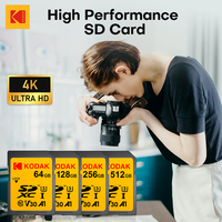 Tarjeta de Memoria SD Profesional Kodak de 128 GB y 64 GB, U3 A1, Velocidad de Lectura de 100 Mb/s, Material Plástico para Cámaras de Video