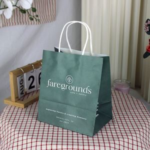 Wholesale Custom Luxury Craft Gift Brown White Packaging Bolsa De Papel Printed Shopping <b>Bag</b> Kraft Paper <b>Bags</b> with Your Own logo - Product Image 1