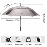 Parapluie de golf pliable automatique portable avec protection UV, protection contre la pluie et le soleil pour la plage
