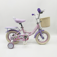 Vélo pour enfants de 12 et 16 pouces, directement de l'usine, avec fourche en acier et pédales ordinaires, roues d'apprentissage, pour garçons et filles