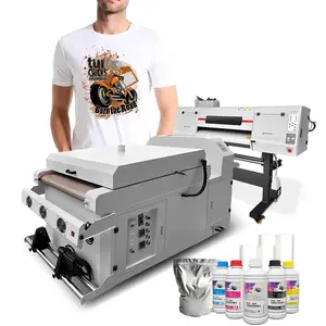 Impressora a jato de tinta DTF para impressão de camisetas e camisetas, logotipo de personagem de desenho animado, bico de impressão i3200 de 60 cm, quatro