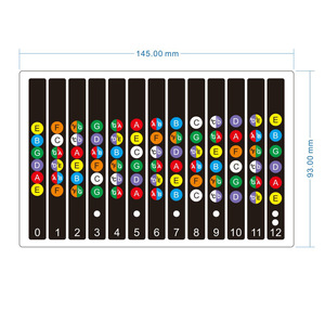 Guitar quy mô nhãn dán Lưu ý tên cho Tự Học Guitar điện người mới bắt đầu cần đàn Sticker lý thuyết âm nhạc phụ kiện guitar - Product Image 4