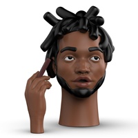 Personalizada hecha a mano Rasta Africana rastas fumar hombre figura incienso Cámara resina cabeza cara incienso cono quemador para la meditación
