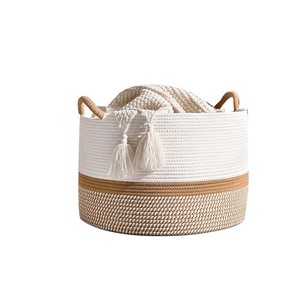 Large <strong>Blanket</strong> <strong>Basket</strong> Woven <strong>Baskets</strong> <strong>for</strong> Storage Baby Laundry Hamper Cotton Rope <strong>Blanket</strong> <strong>Basket</strong> <strong>for</strong> Living Room - Product Image 2