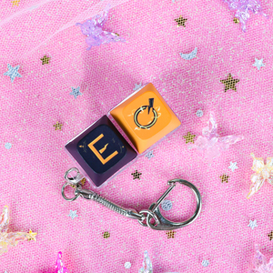 Custom Acrylic Fidget Keyboard Switch Mechanical Click Sound Interactive Light-Up Keycap Waterproof Creative Keychain