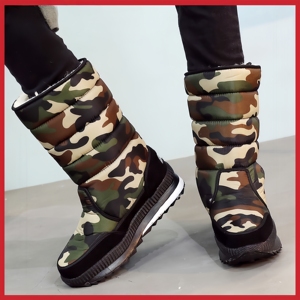 Botas de nieve de invierno de moda para hombres con felpa gruesa, funciones impermeables, antideslizantes y cálidas, cómodas y versátiles - Product Image 3