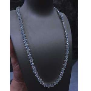 Fashion Gold Plated Sterling Silver Cuban Chain with Moissanite Stones for Hip Hop Styling and Luxury Iced Out Jewellery - Product Image 4