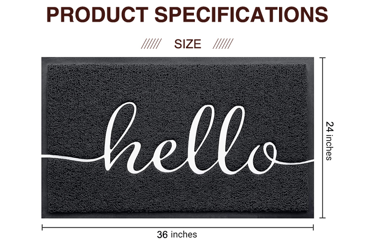 Durable pvc Coco Coir Doormat with Heavy-Duty Welcome door mat Entrance Door Mats High Traffic Areas Shoe Rugs coil carpet(图5)