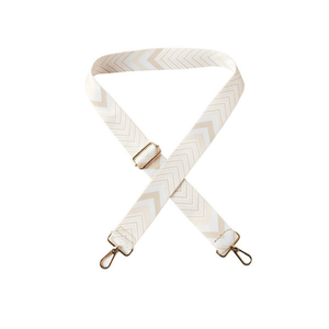 Correa de cincha de 4 cm con flecha, correa beige para bolso - Product Image 1