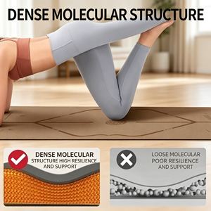 Tapis de yoga en caoutchouc naturel antidérapant, professionnel, pour la maison, isolation acoustique et absorption des chocs, fitness - Product Image 2