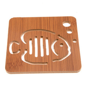 010 Tapis de dessous de plat en bambou naturel pour sous-verres isolés de conception animale de cuisine - Product Image 4