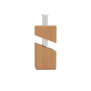 <span class=keywords><strong>Flor</strong></span> Hidropónica de Madera con Diseño Grabado, Arreglo de Plantas Verdes para Decoración Navideña de Escritorio o Florero de Tubo de Ensayo - Product Image 6