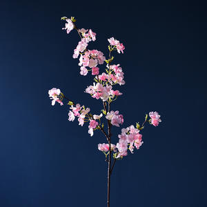 Kunstmatige 4-takken kersenbloesem/sakura tak lange zijden bloem bruiloft buiten fotografie rekwisieten decoratie boog gids - Product Image 6