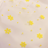 Haute qualité léger jaune Floral Dot Tulle tissu respirant tricoté flocage broderie pour la maison Textile vêtements de mode