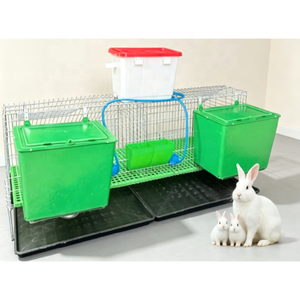 Cage à lapins robuste à 12 compartiments, cage verticale pour l'élevage et l'engraissement, design peu encombrant pour les petites exploitations - Product Image 3