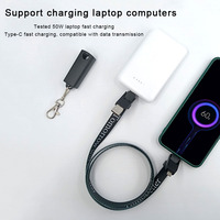 Cable de Datos USB 2.0 Tipo-C con Cordón de Poliéster y Logotipo Personalizado, Cargador de Teléfono Móvil 6 en 1 para Regalos Promocionales Empresariales Creativos