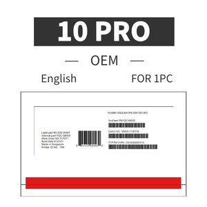 MS <span class=keywords><strong>Win10</strong></span> <span class=keywords><strong>Pro</strong></span> OS OEM packaging สติกเกอร์ COA รับประกันภาษาอังกฤษ-12เดือนมีสต็อกจัดส่งฟรี - Product Image 3