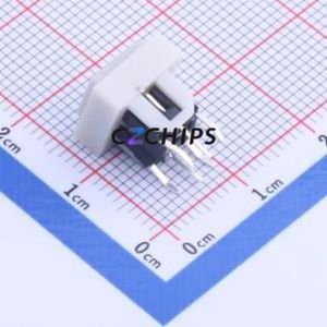 TPB01-112L1G Tactile Switch Through hole Component (THT) Switch Rectangle Button With Bracket White - Product Image 2