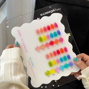 Kit de Gel UV pour Ongles d'Été, 12 Couleurs, Gel Transparent Effet Gelée, Sans Odeur, Écologique, Soak Off, Gel LED Professionnel pour Salon - Product Image 3
