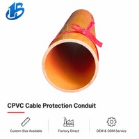 Conduit de protection de câbles CPVC flexible, ignifuge, pour câbles d'alimentation haute tension, installation souterraine