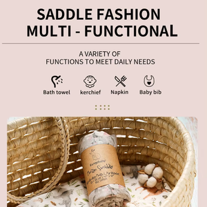 بطانية أطفال مخصصة الطباعة من الموسلين عالية الكثافة، بطانية استقبال للمواليد الجدد بطباعة رقمية، بطانيات من القطن والخيزران - Product Image 4