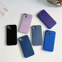 Coque de téléphone antichoc en TPU couleur unie simple et tendance pour iPhone 17 Pro Max, 16 Pro Max, 15 Pro, 16 Plus, 13, 12, 11