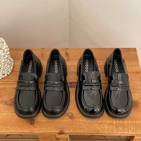 Mocasines de Mujer con Plataforma Gruesa, Punta Redonda, Suela Moldeada de PU, Microfibra, Logotipo Personalizado, Ecológicos, Primavera-Otoño