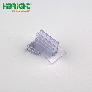 Transparent <b>Plastic</b> PVC Retail <b>Channel</b> Hinged Tooth Gripper Flag Signage Sign Holder Customizable Size Logo for Supermarket - Product Image 2