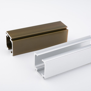Rail de porte coulissante en alliage d'aluminium, épaisseur 2,5 mm, couleur argent blanc champagne, pour armoire, design minimaliste durable - Product Image 2