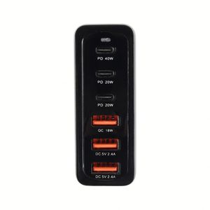 120W Wall Charger Block 6 Port Fast Power Adapter Type <b>C</b> <b>Charging</b> <b>Plug</b> for Mobile Phones for Laptop Tablet - Product Image 3