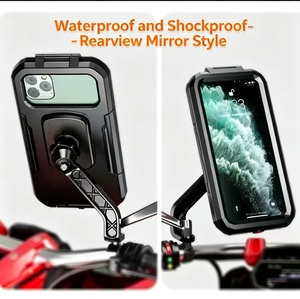 Waterproof phone <b>holder</b> 360 Degree Rotating Portable Flexible ABS Phone Mount Quick Lock Release Outdoor Cycling Bicycle Motorcy - Product Image 2