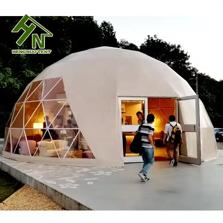 Strong Frame Outdoor Waterproof Pvc Igloo Camping Garden Hotel Resort Village Coffee House Garden House Glamping Round Dome Tent