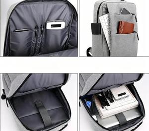 Waterproof Oxford Business Casual School Travel <b>Laptop</b> <b>Backpack</b> With USB Port Plain - Product Image 3