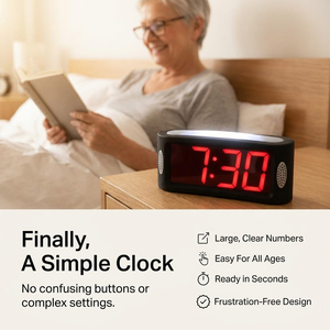 Hot Sale LED Smart Alarm <b>Clock</b> Large Display Adjustable Volume Table Desk <b>Clock</b> with Time Display - Product Image 3