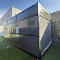 Garage pliable noir sur mesure avec porte enroulable, structure en acier à montage rapide, garage portable pour voiture, pour stockage extérieur