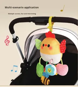 Jouet en peluche pour bébé, crabe, avec corde à tirer, <span class=keywords><strong>hochet</strong></span>, jouet à suspendre au lit, jouet de voiture pour nourrissons et tout-petits (0-3 ans), unisexe, en tissu - Product Image 5