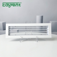 Diffuseur linéaire ajustable à lame unique avec fixation à ressort, grille en aluminium à fente mince pour l'admission et l'évacuation de l'air de climatisation