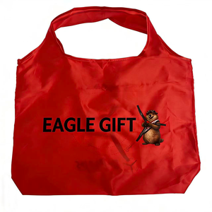 Bolsa de compras promocional plegable de poliéster reciclado personalizada - Product Image 6