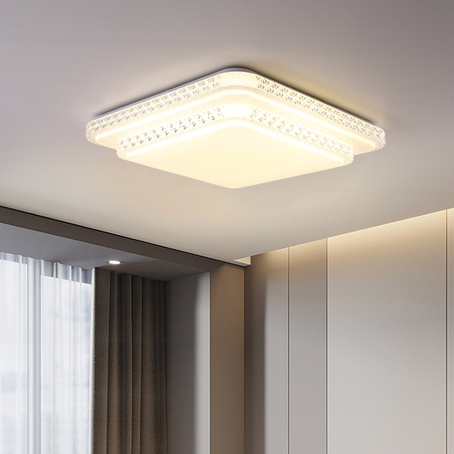 Modern Ultra-Thin LED Ceiling Lamp Aluminum Base 6000K/3000K Key Switch Acrylic IP65 for Kitchen Living Room Bedroom