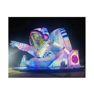 Arrière-plan de scène gonflable, scène de modèle d'astronaute gonflable géant avec lumière LED