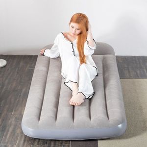 Outdoor <b>Car</b> Mount Double <b>Inflatable</b> <b>Mattress</b> Gray Built In Pillow Hand Pump Storage Bag Repair Kit 190x76x22cm Polyester - Product Image 4